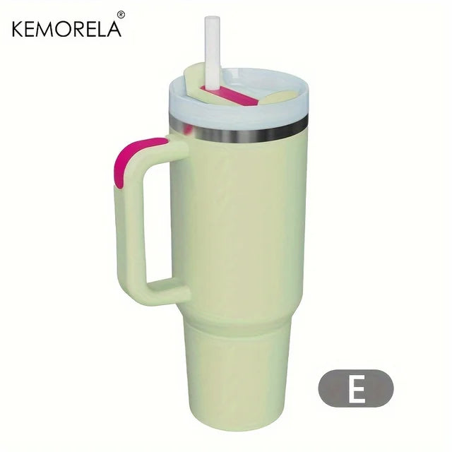 Personalized 887ML Tumbler with Handle Lid Straw 40Oz Stainless Steel Water Bottle Vacuum Thermos Cup Travel Car Coffee Mug